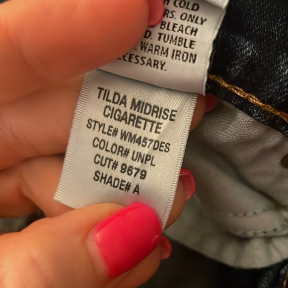 Hudson Medium Wash Tilda Mid Rise Cigarette Skinny Jeans - Picture 6 of 12